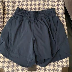 lulu lemon navy track shorts